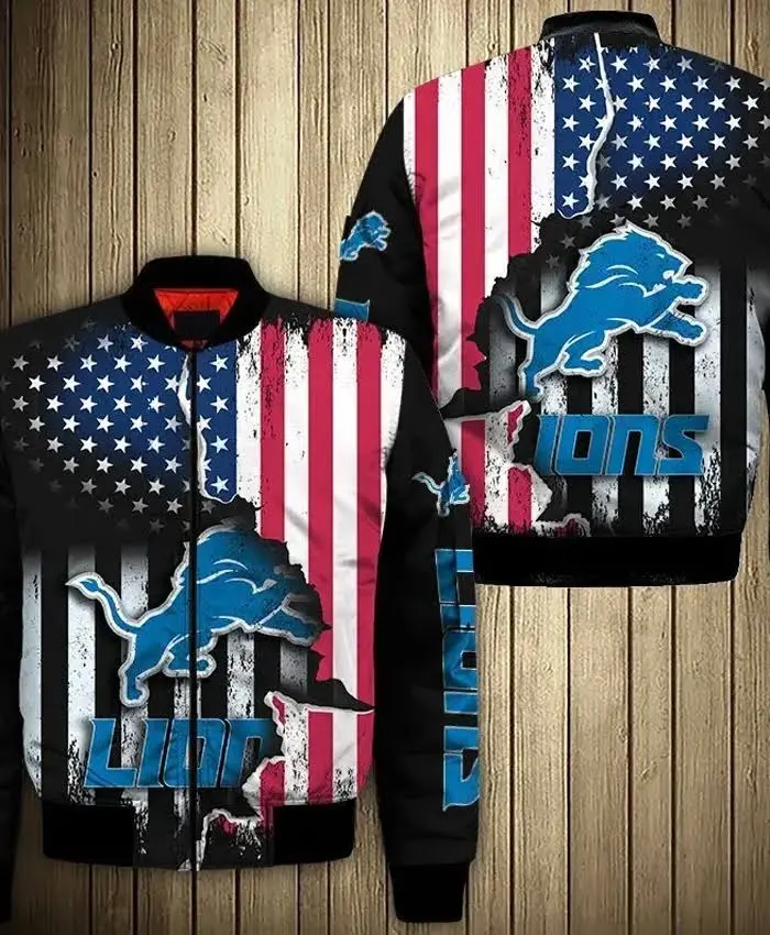 Detroit Lions Bomber Jacket - Image 3
