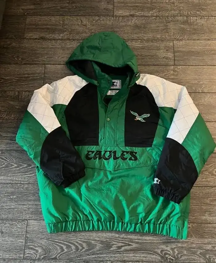 Shop Men And Women Philadelphia Eagles Throwback Jacket Front
