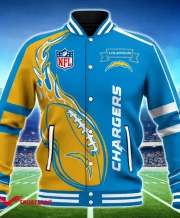 Shop NFL Adrian Los Angeles Chargers Varsity Jacket For Unisex