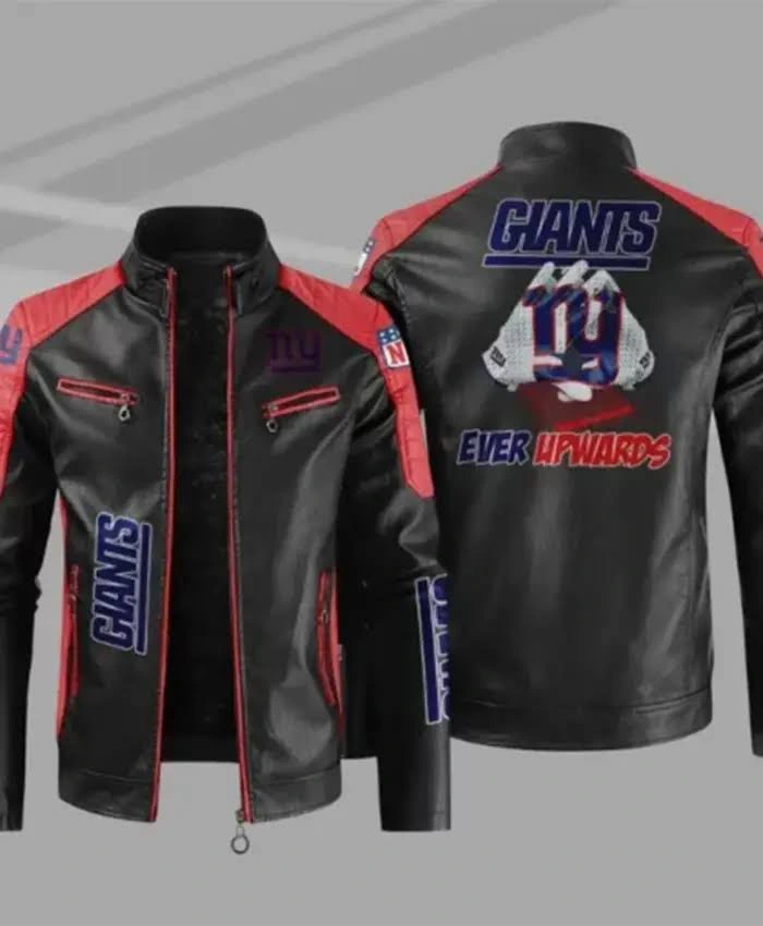 Shop NFL Bridie Von New York Giants Leather Jacket For Men And Women