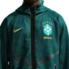 Shop Nike Adult Brazil World Cup Home Prematch Anthem Green Jacket