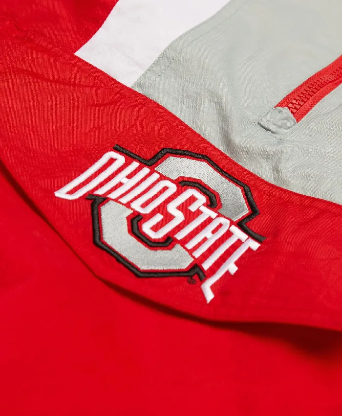 Shop Now 90s Ohio State Half Zip Pullover Jacket