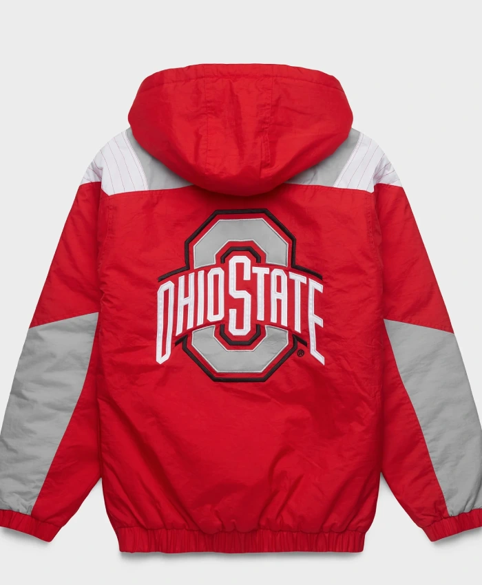 Shop Now 90s Ohio State Half Zip Red Jacket