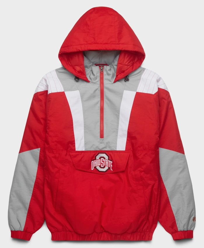 Shop Now 90s Ohio State Red Pullover Jacket