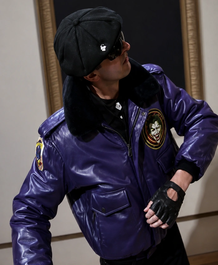 Batman Bob the Goon Purple Joker Jacket - Image 3