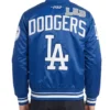 Shop Now Los Angeles Dodgers Blue Letterman Full Snap Satin Jacket