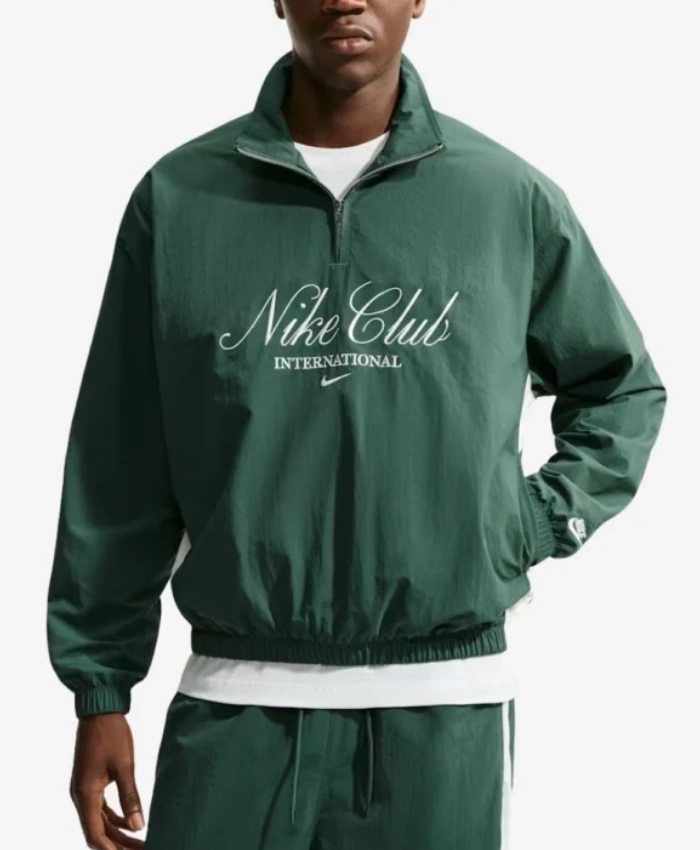 Shop Now Nike Mens Sportswear Club Nylon Zip Jacket On Sale
