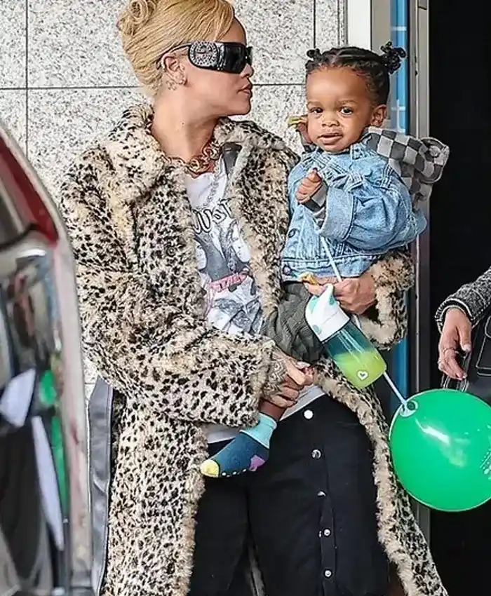 Shop Now Rihanna Los Angeles Leopard Print Fur Coat