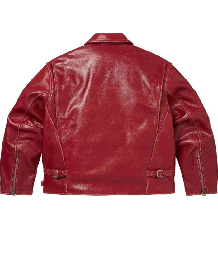 Shop Now Supreme x Schott Distressed Leather Jacket