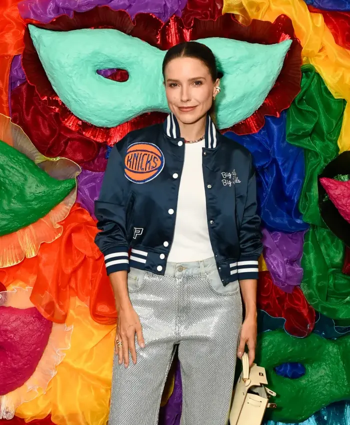 Shop Sophia Bush New York City 2026 Vintage Knicks Varsity Jacket