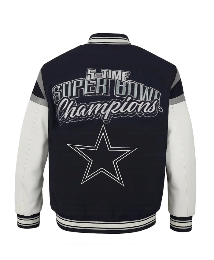 Shop This NFL Beck Dallas Cowboys Varsity Full Snap Jacket For Men And Women