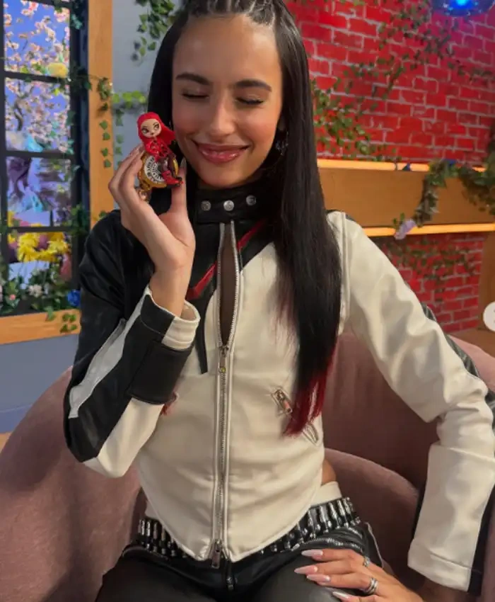 Shop Unboxing Red Doll Kylie Cantrall Black and White Biker Jacket For Womens