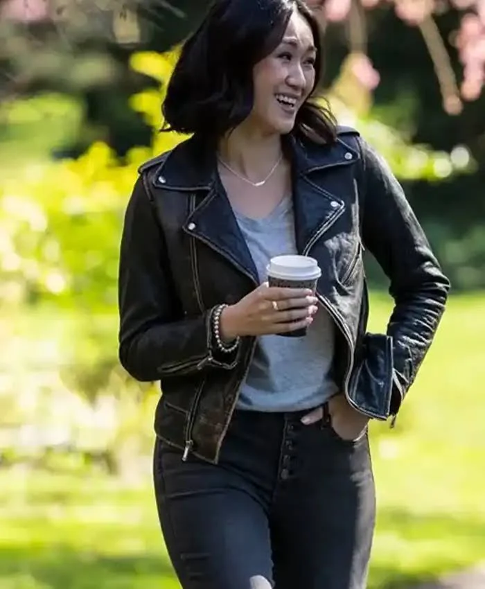 Sight 2023 Danni Wang Biker Leather Jacket