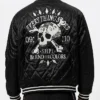 Skull and Crossbone Quilted Black Jacket Men