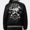 Skull and Crossbone Quilted Black Jacket Women