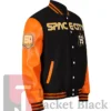 Space City Houston Astros Varsity Jacket Black And Orange