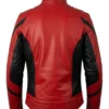 Spider Classic Men Web Red and Black Biker Leather Jacket