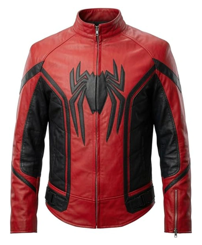 Spider Classic Men Web Leather Jacket