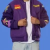 Spider Man 90’s Purple Varsity Jacket Mens