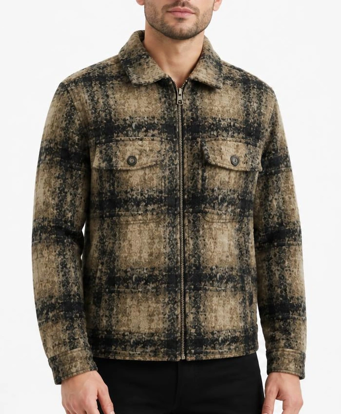 Spider-Man Brand New Day Jacob Batalon Plaid Pattern Jacket Mens
