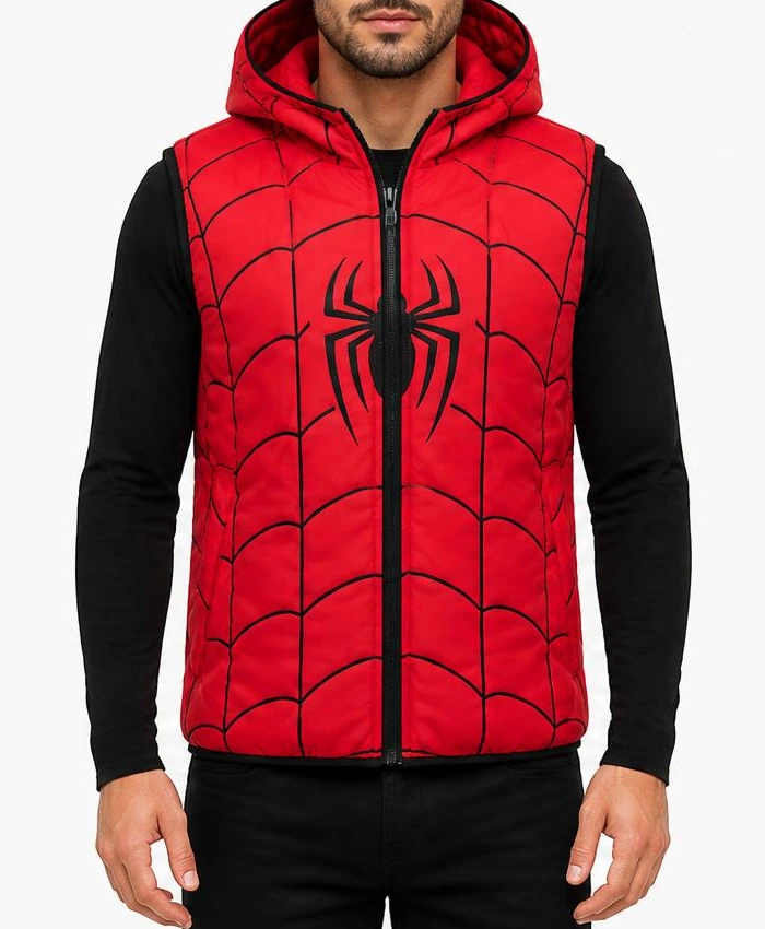Spider-Man Brand New Day Kid Fan Hooded Vest Mens