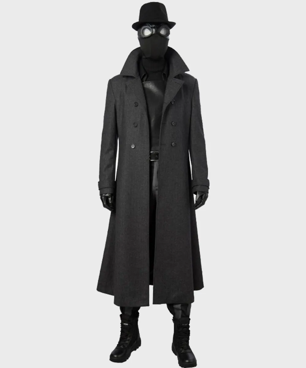 Spider Man Into The Spider Verse Noir Black Trench Coat