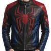 Spider-Man Multicolor Leather Biker Jacket