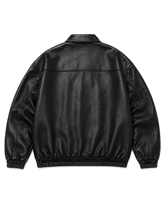 Superhero Spider-Man Oversized Black Leather Jacket