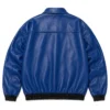Superhero Spider-Man Oversized Blue Leather Jacket