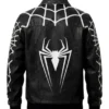 Spider-Man Venom Symbiote spider Web Bomber Real Leather Jacket