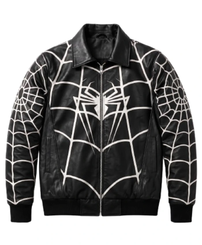 Spider-Man Symbiote Bomber Leather Jacket