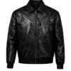 Spider-Man web Black Bomber Leather Jacket