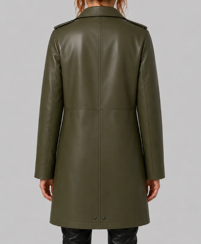 Spiderman BND Sadie Sink Green Leather Coat Sale