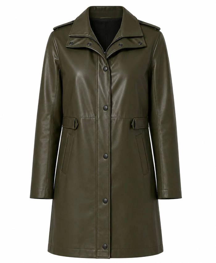 Spiderman BND Sadie Sink Green Leather Coat