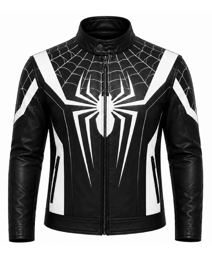 Shop Brand New Day Spider Web Leather Jacket