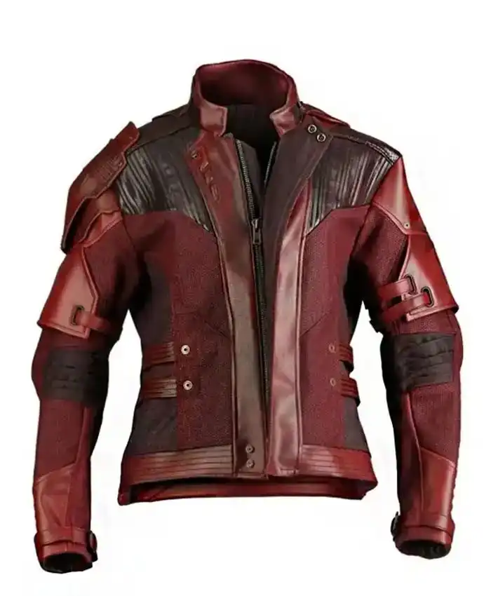 Star Lord Avengers Infinity War Maroon Leather Jacket