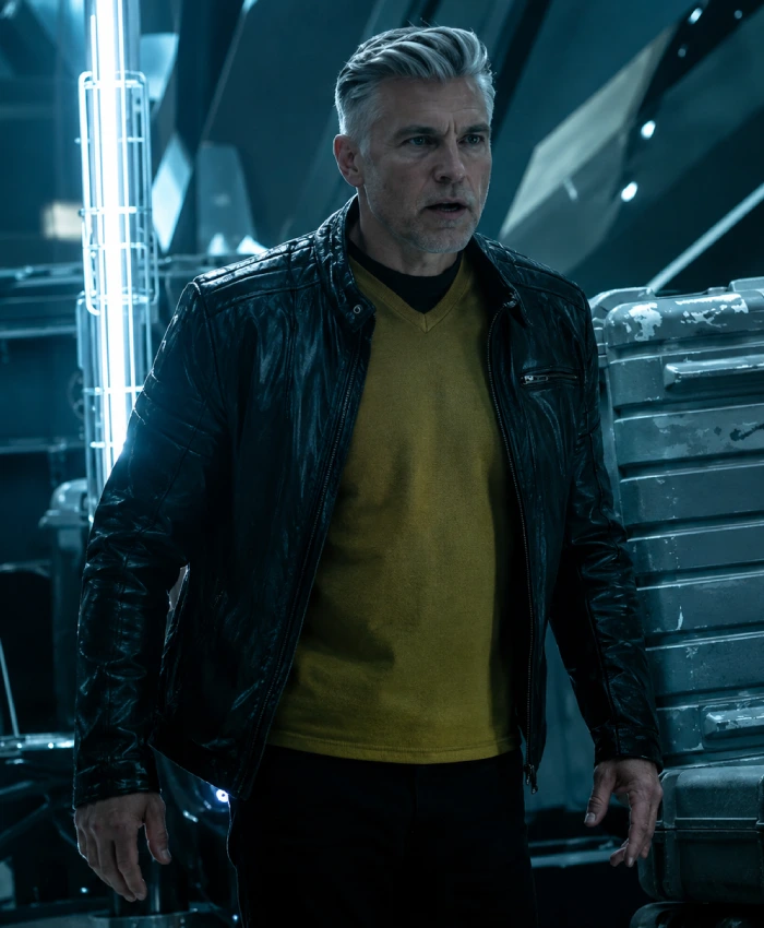 Anson Mount TV-Series Star Trek S04 Captain Pike's Away Team Leather Jacket