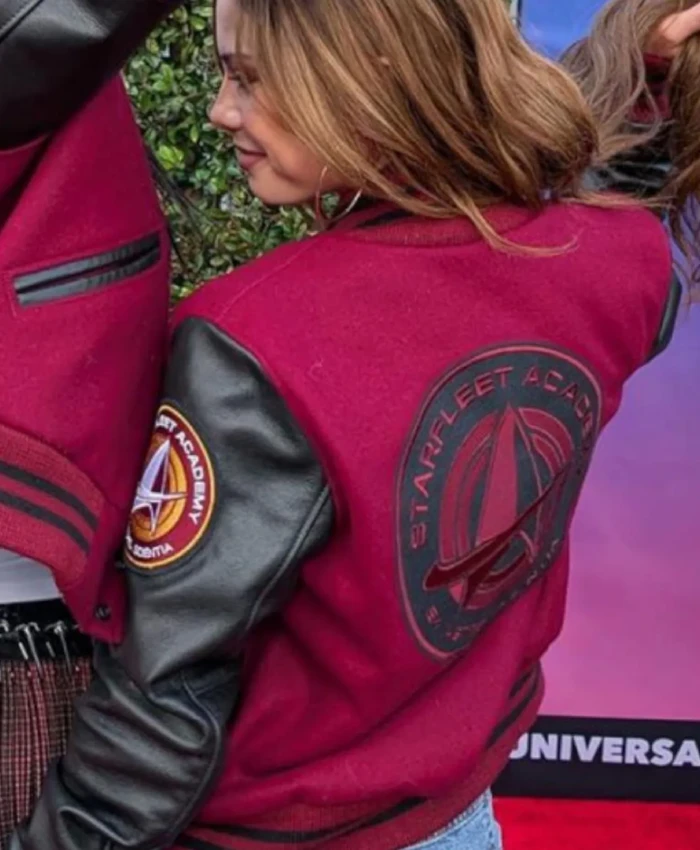Star Trek Starfleet Academy Maroon Wool Varsity Jacket