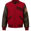 Star Trek Starfleet Academy Maroon and Black Varsity Jacket