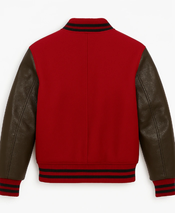 Starfleet Academy Maroon And Black Wool Varsity Jacket