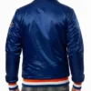 Starter NY Knicks Bomber Blue Satin Jacket Men