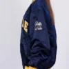 Starter University of Notre Dame 90s Blue Bomber Jacket For Sale 
