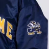 Starter University of Notre Dame 90s Satin Bomber Jacket For Sale 