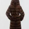 Stuart Mink Fur Long Hooded Coat