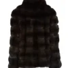 Stunning Bella Open Front Style Brown Mink Fur Coat For Sale