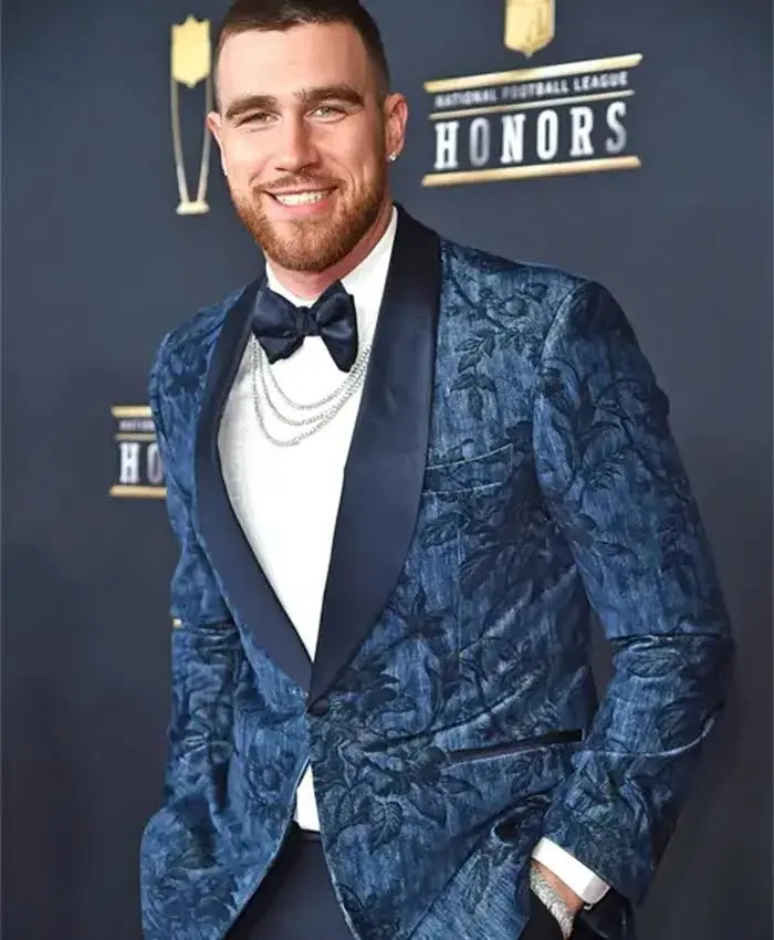 Super Bowl Travis Kelce Pregame Blue Blazer