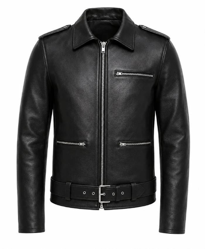 Superboy Comic Black Leather Jacket
