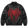 Spider-Man Oversized Black Leather Jacket
