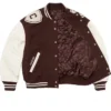 Supreme Captains Wool with Leather Sleeves Brown Varsity Jacket