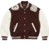 Supreme Captains Wool with Leather Sleeves Varsity Jacket Sale